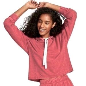 Colsie Hoodie Washed Red Crop Style Size XS